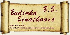 Budimka Simatković vizit kartica